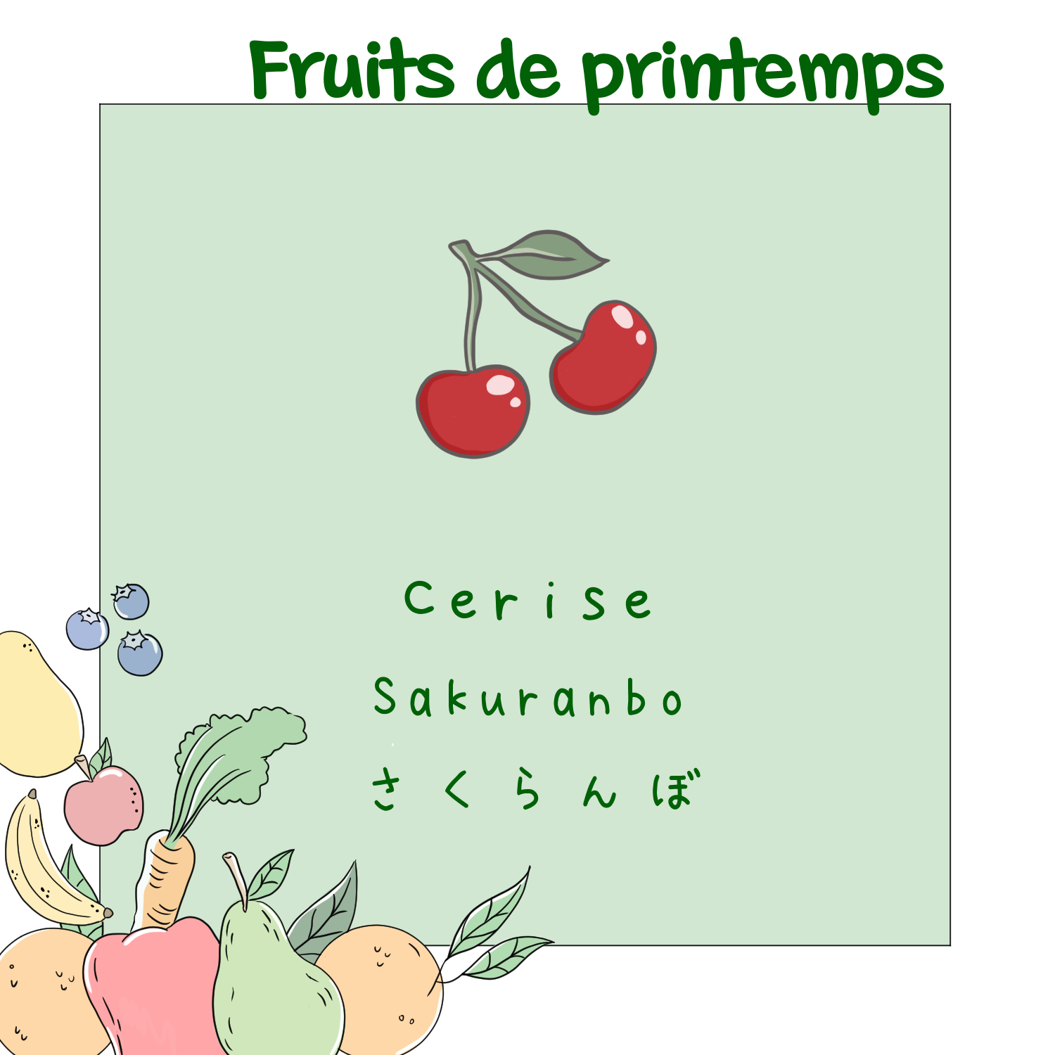 Fruits et légumes en japonais - Printemps 14
