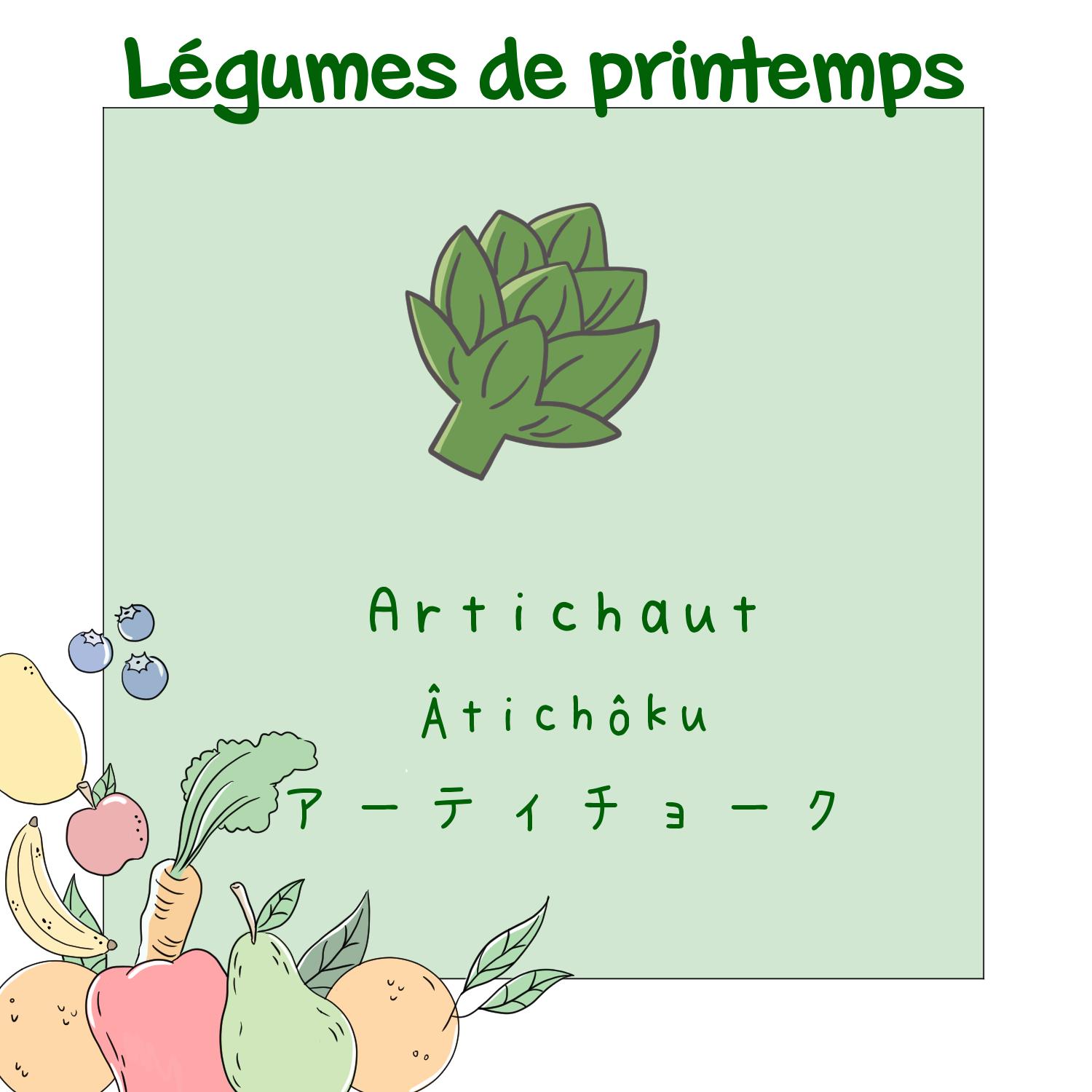 Fruits et légumes en japonais - Printemps 3