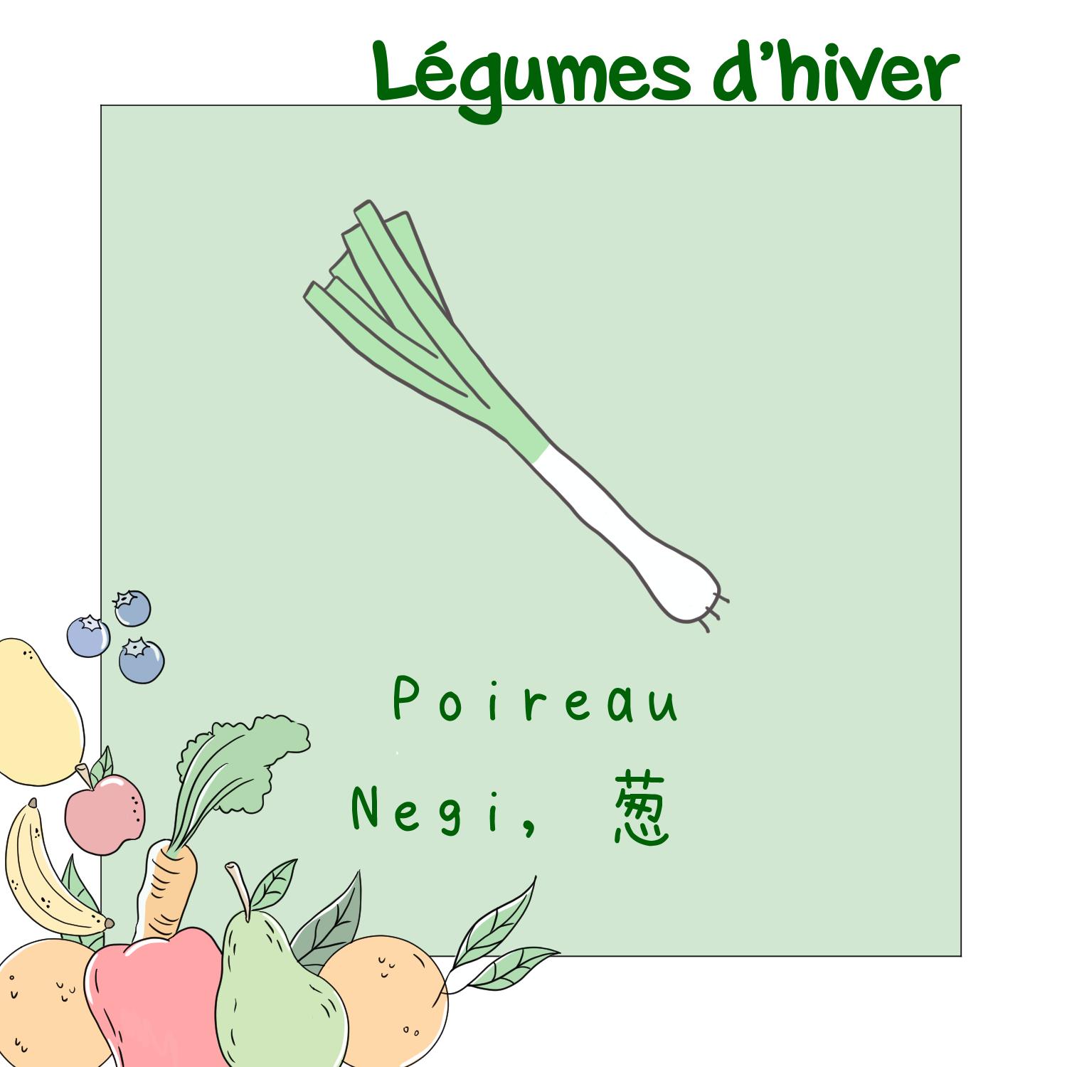 Fruits et légumes en japonais - Hiver 2