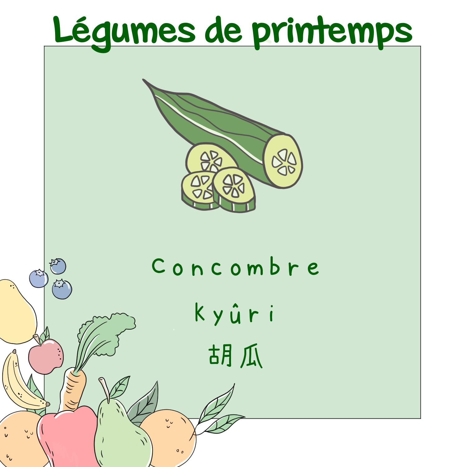 Fruits et légumes en japonais - Printemps 5