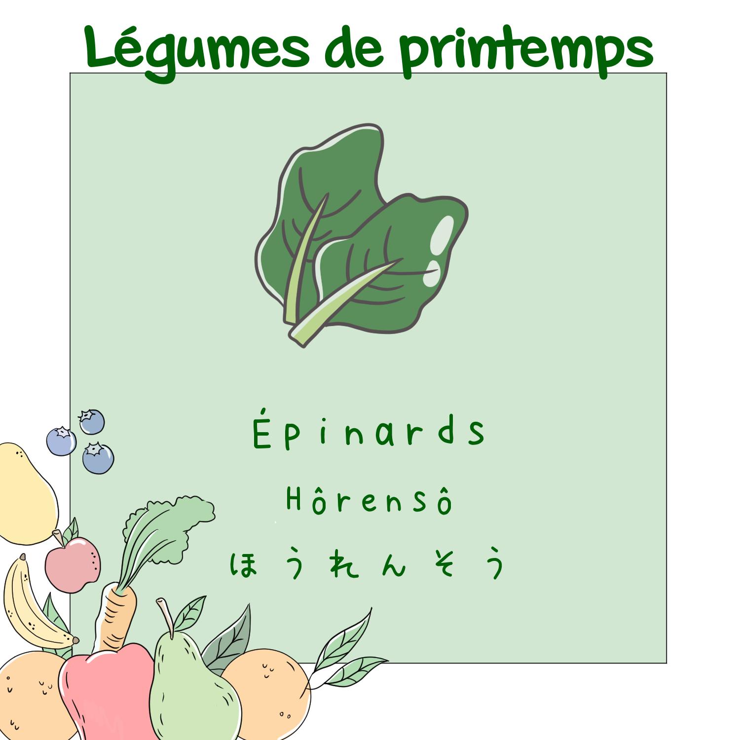 Fruits et légumes en japonais - Printemps 6