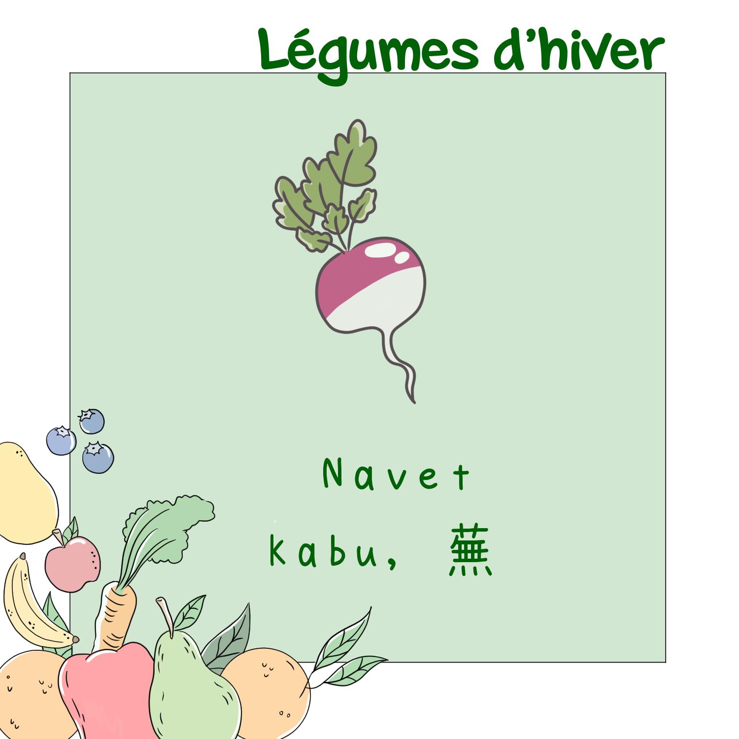 Fruits et légumes en japonais - Hiver 5