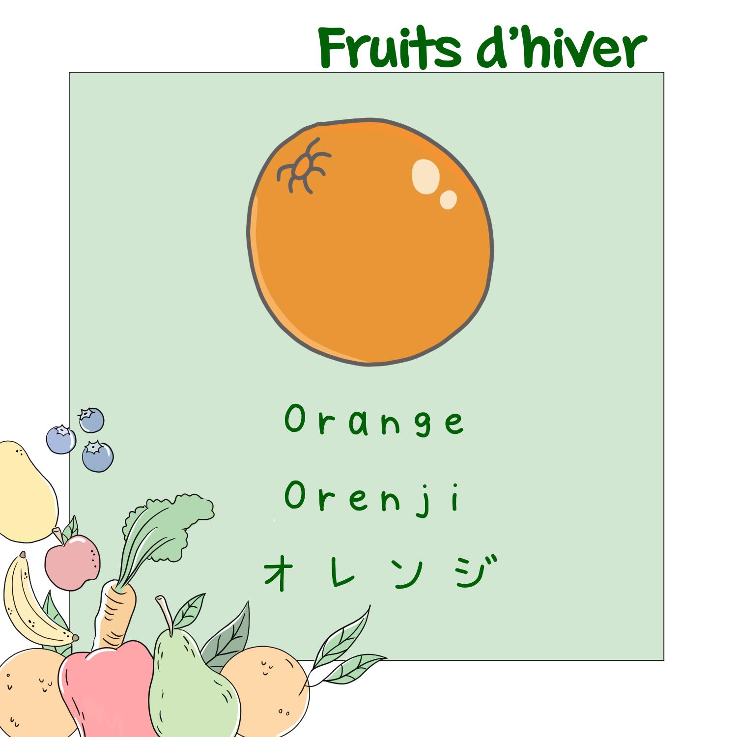 Fruits et légumes en japonais - Hiver 12